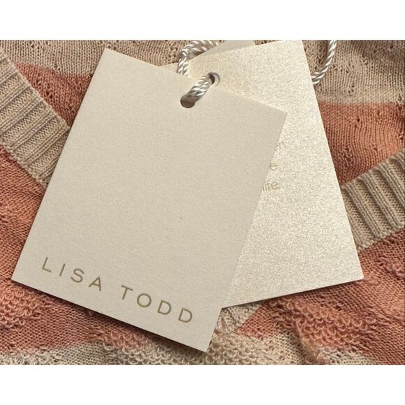 Lisa Todd Striped V Neck Sweater NWT Size Small - Picture 4 of 4